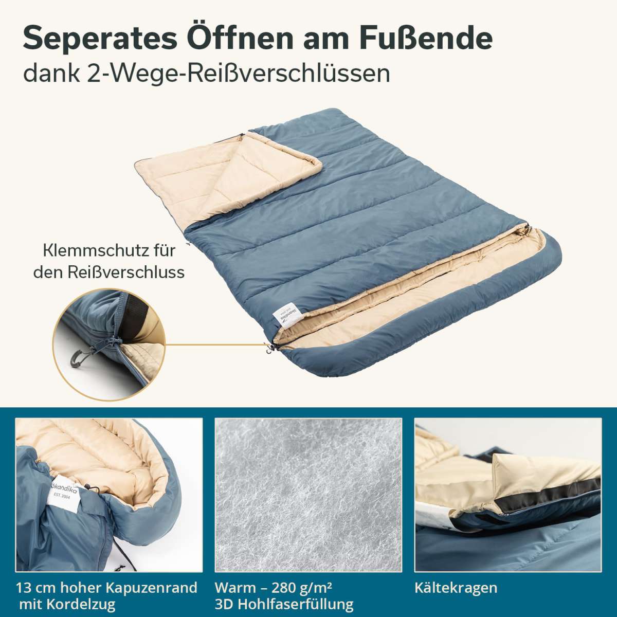 Skandika Doppelschlafsack Oppdal 230 | MAX Trader GmbH