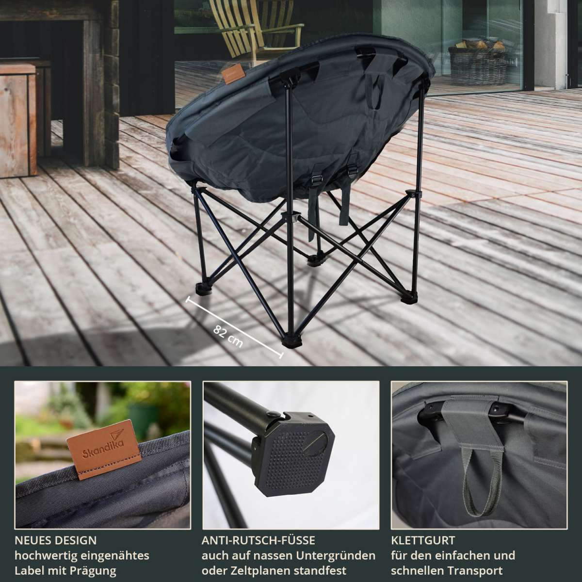Campingsessel Skandika Moonchair Deluxe XXL (gr&uuml;n)