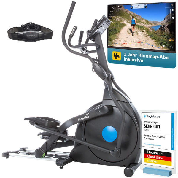 Crosstrainer Carbon Champ mit Kinomap-Jahresabo