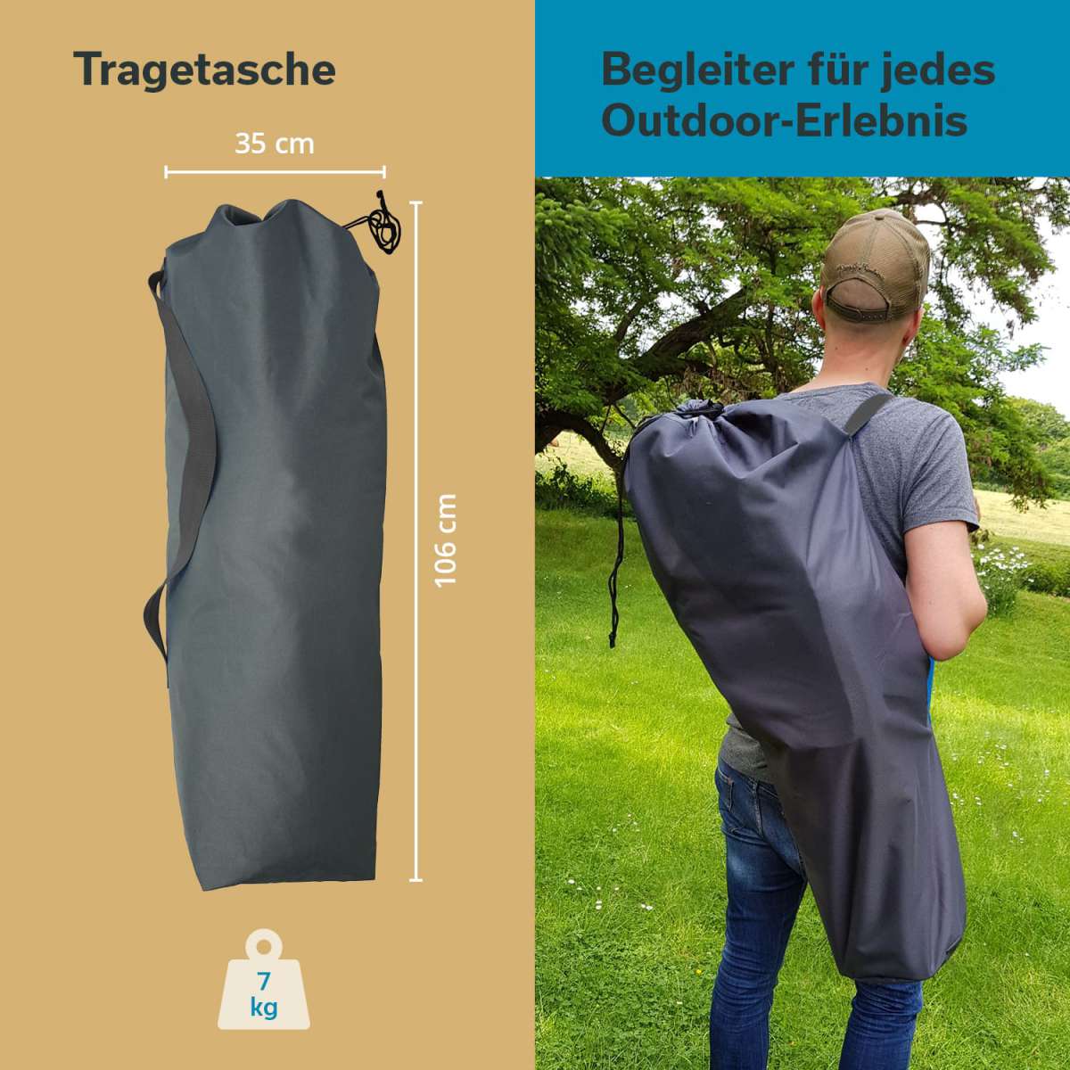 EVER ADVANCED Luxus Moonchair XXL Campingstuhl Faltbar 150KG