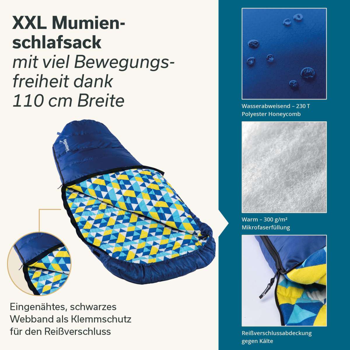 Skandika Mumienschlafsack Vegas Flanell, RV rechts | MAX Trader GmbH
